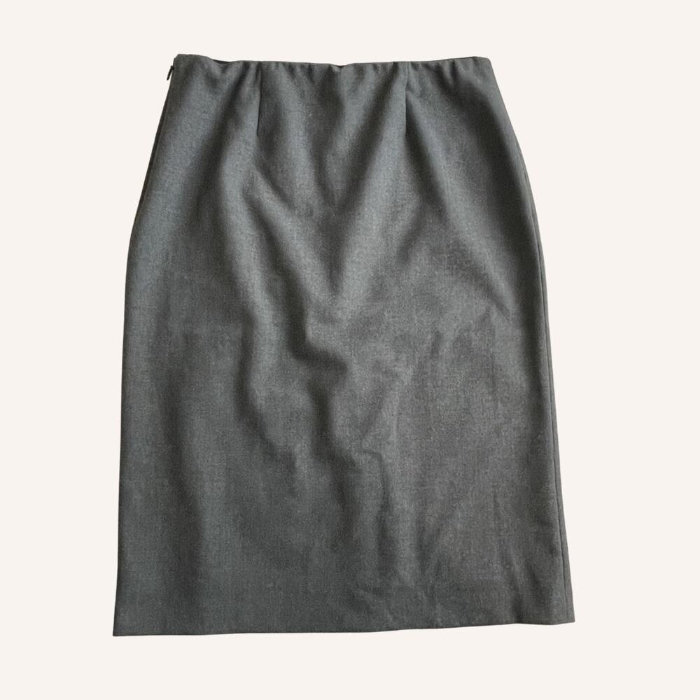 ARITZIA WILFRED skirt w/ liner size 4 gray straight pencil side zip
